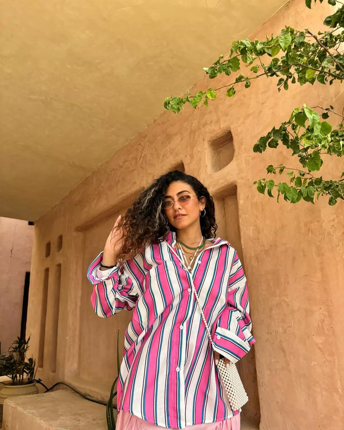 Colorful striped shirt image