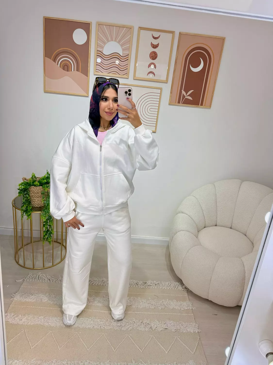 White Wide leg Pants 1