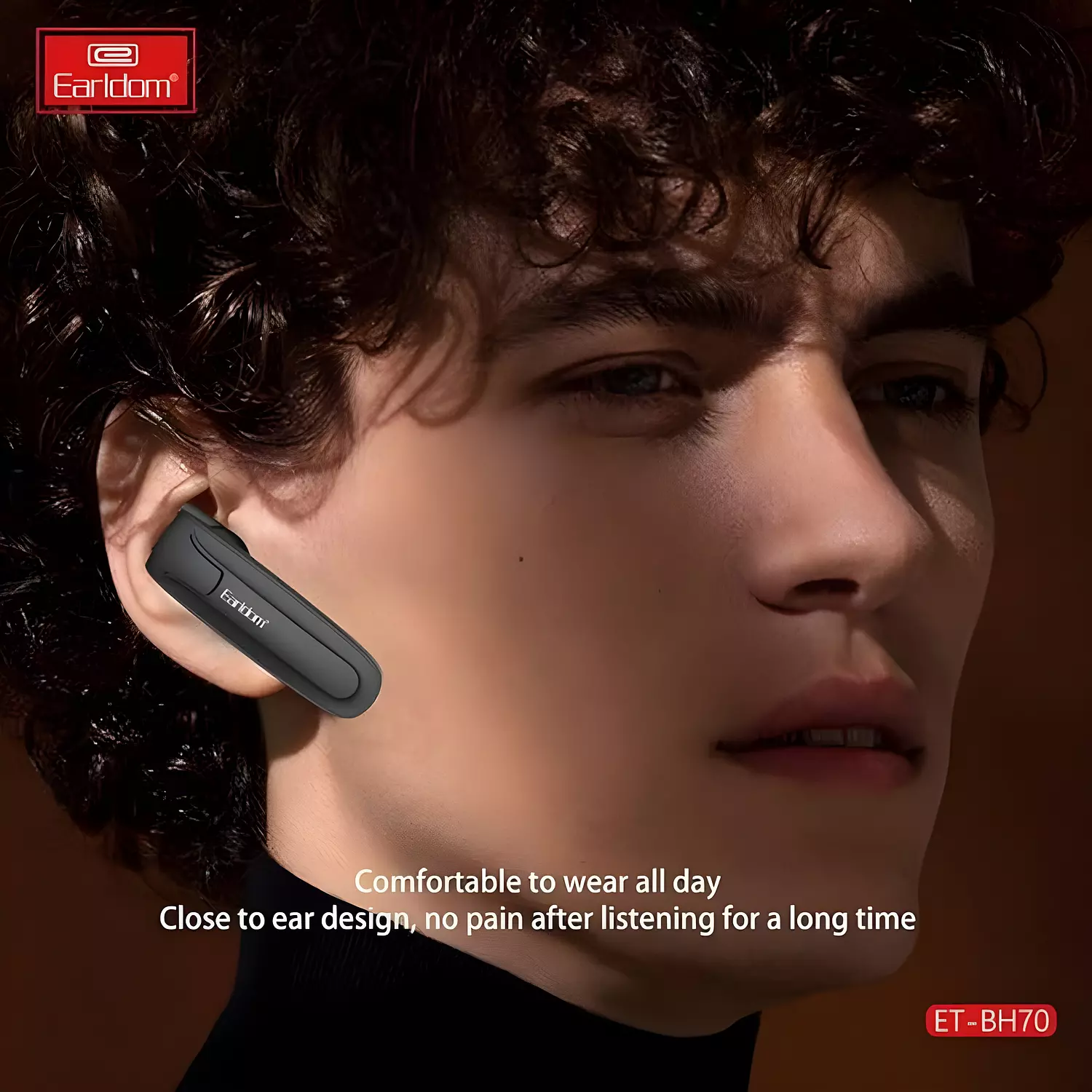 Bluetooth Earphone with Built-in Microphone - Up to 4 Hours of Playtime - Earldom BH70 5