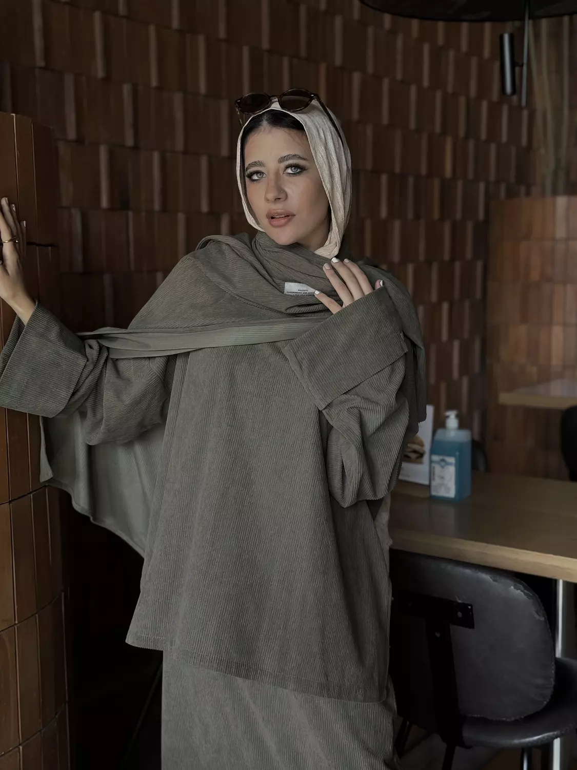 Velvet calm set olive 2