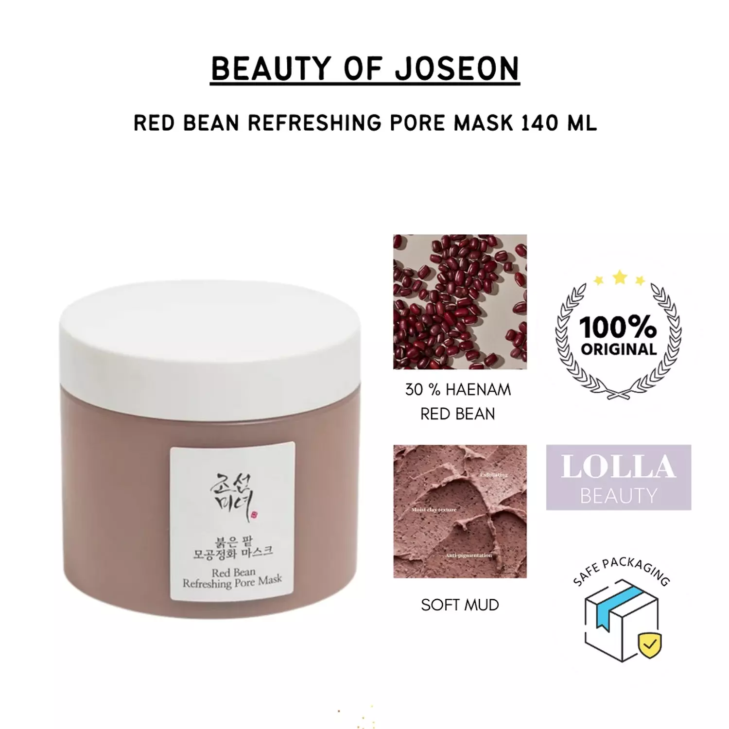 Beauty of Joseon - Red Bean Refreshing Pore Mask 1