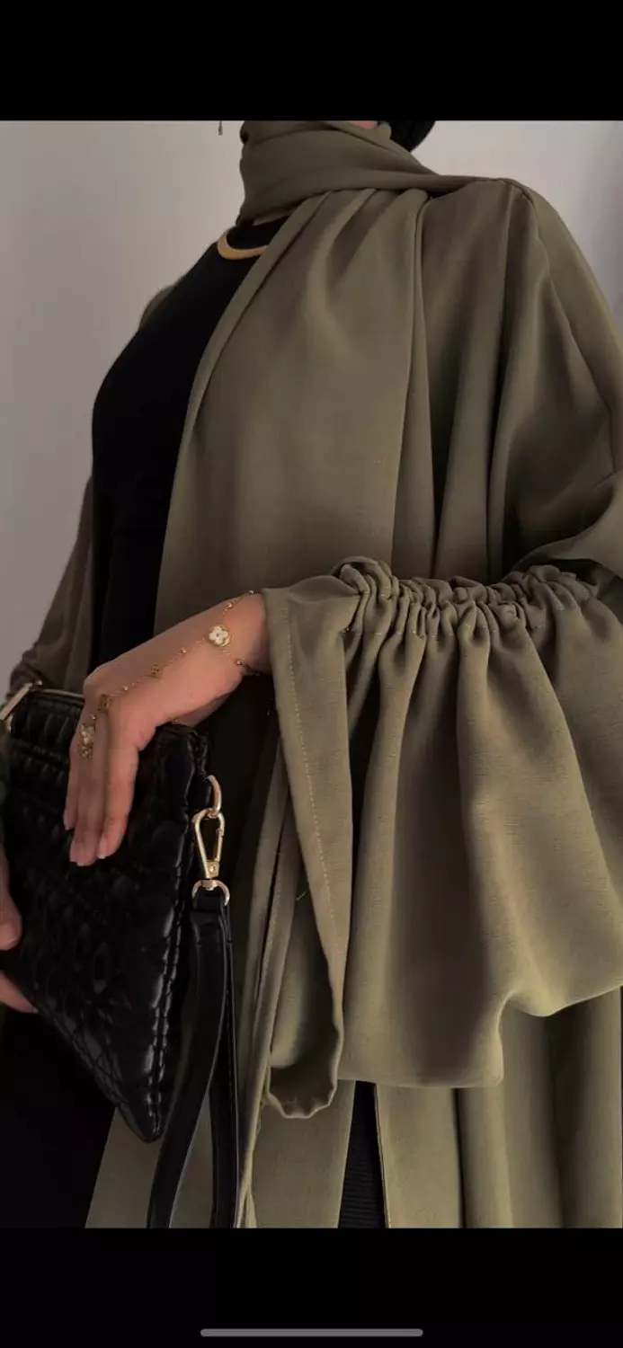 Scarfed Kaftan in olive hover image