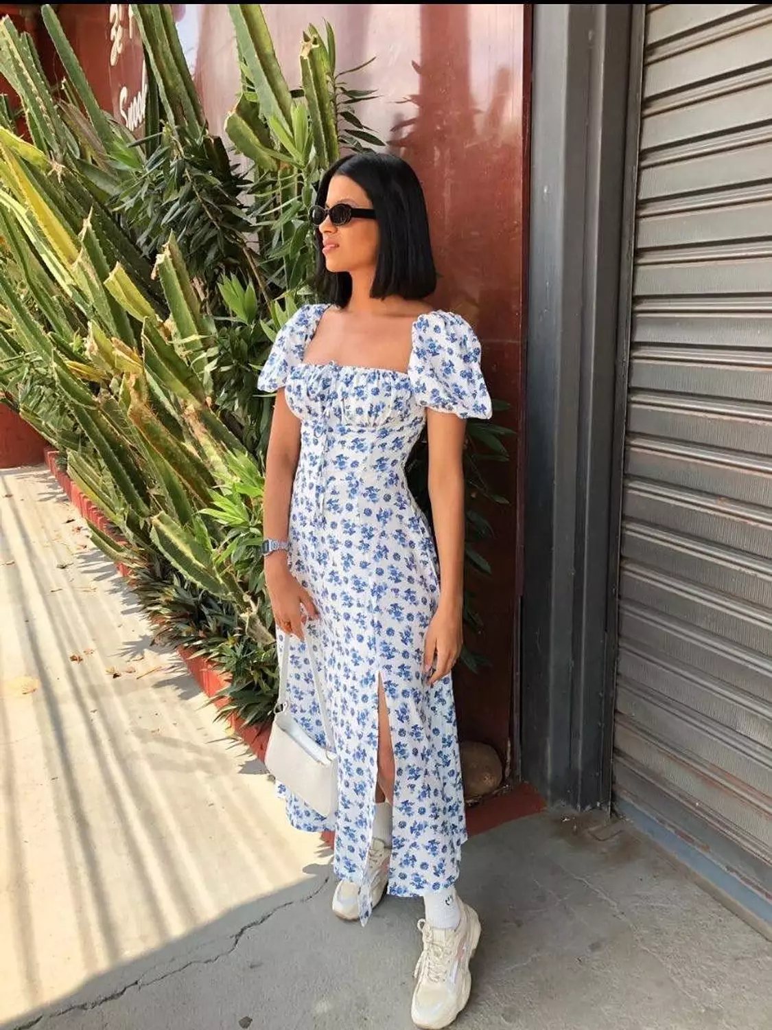Blue Blossom Midi Dress image