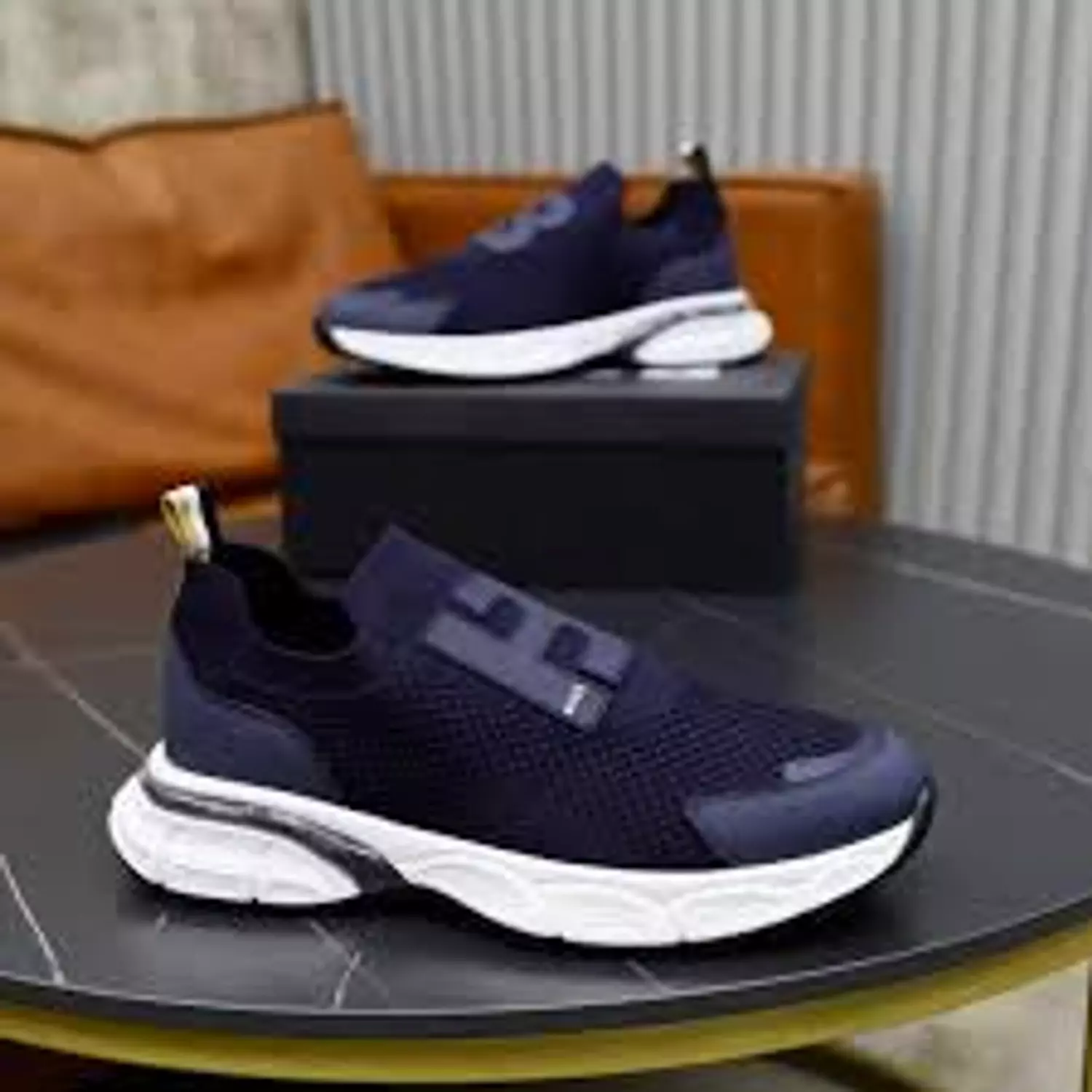 Hugo Boss Slip On Sneakers Blue 2