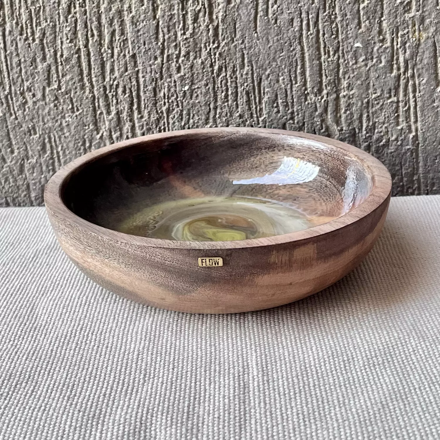 Yellow\Grey Wooden Bowl 2