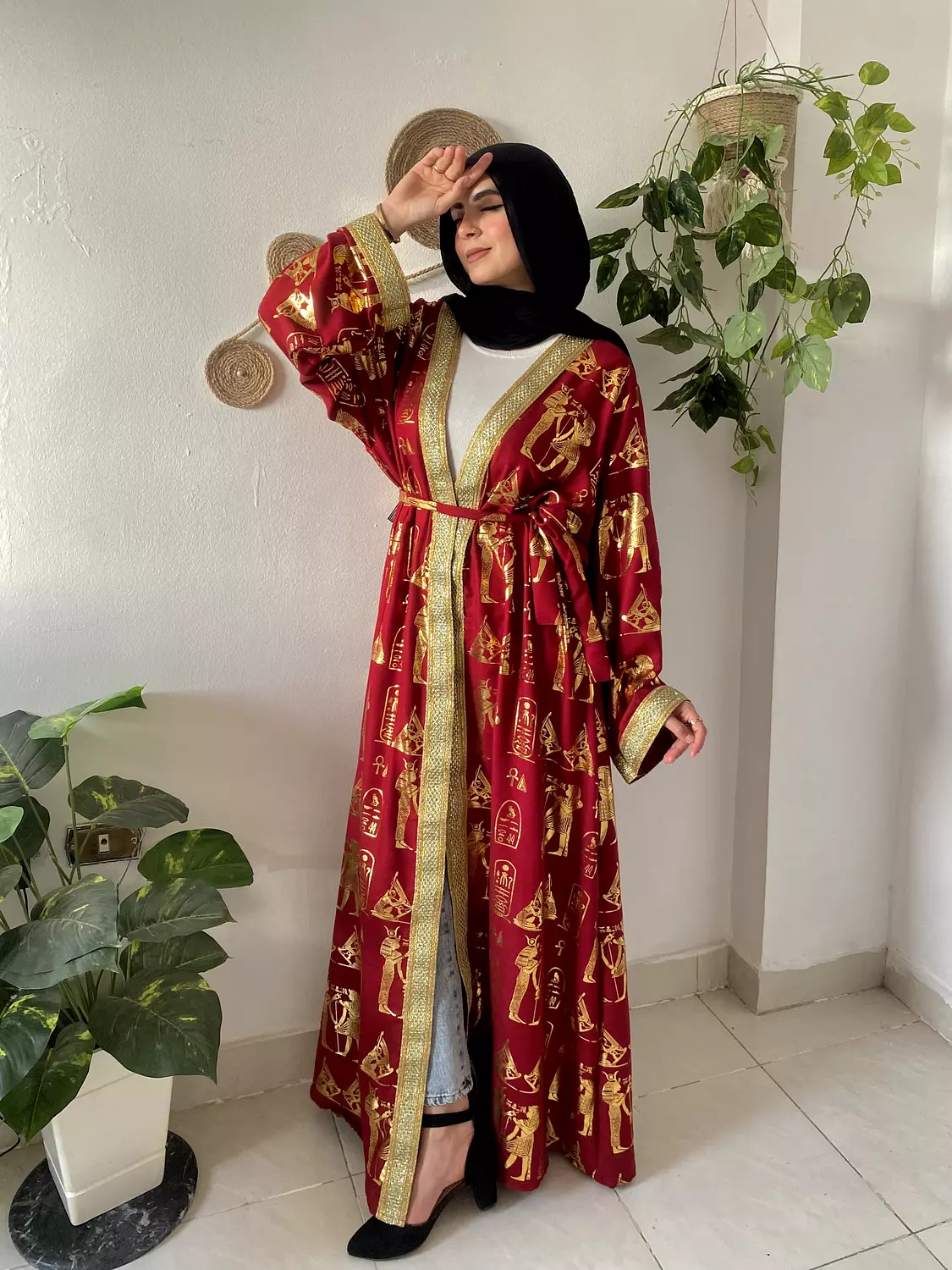 Pharaonic kofttan with Golden Signature come with Belt and clutch 6