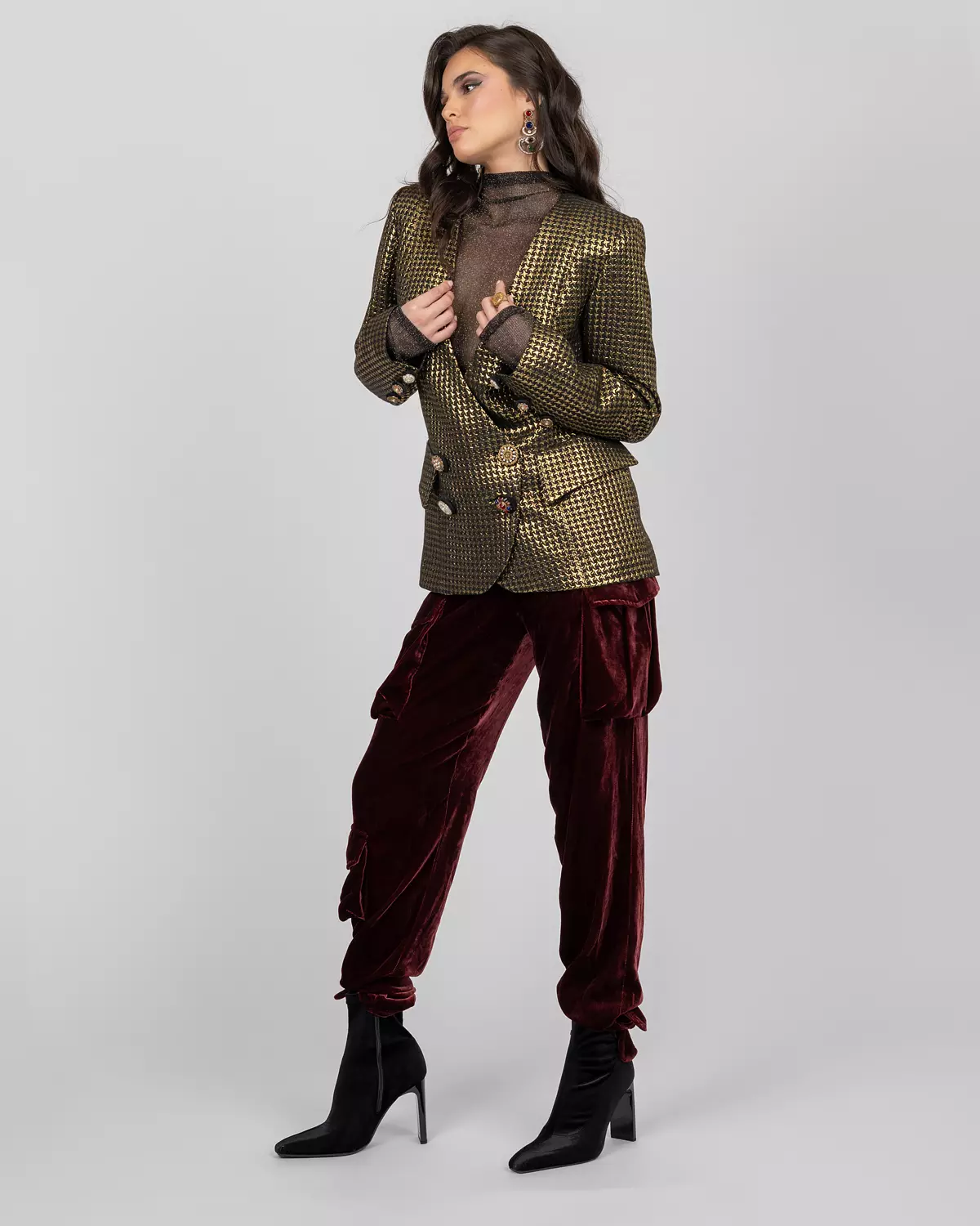 Brocade Fitted Blazer hover image