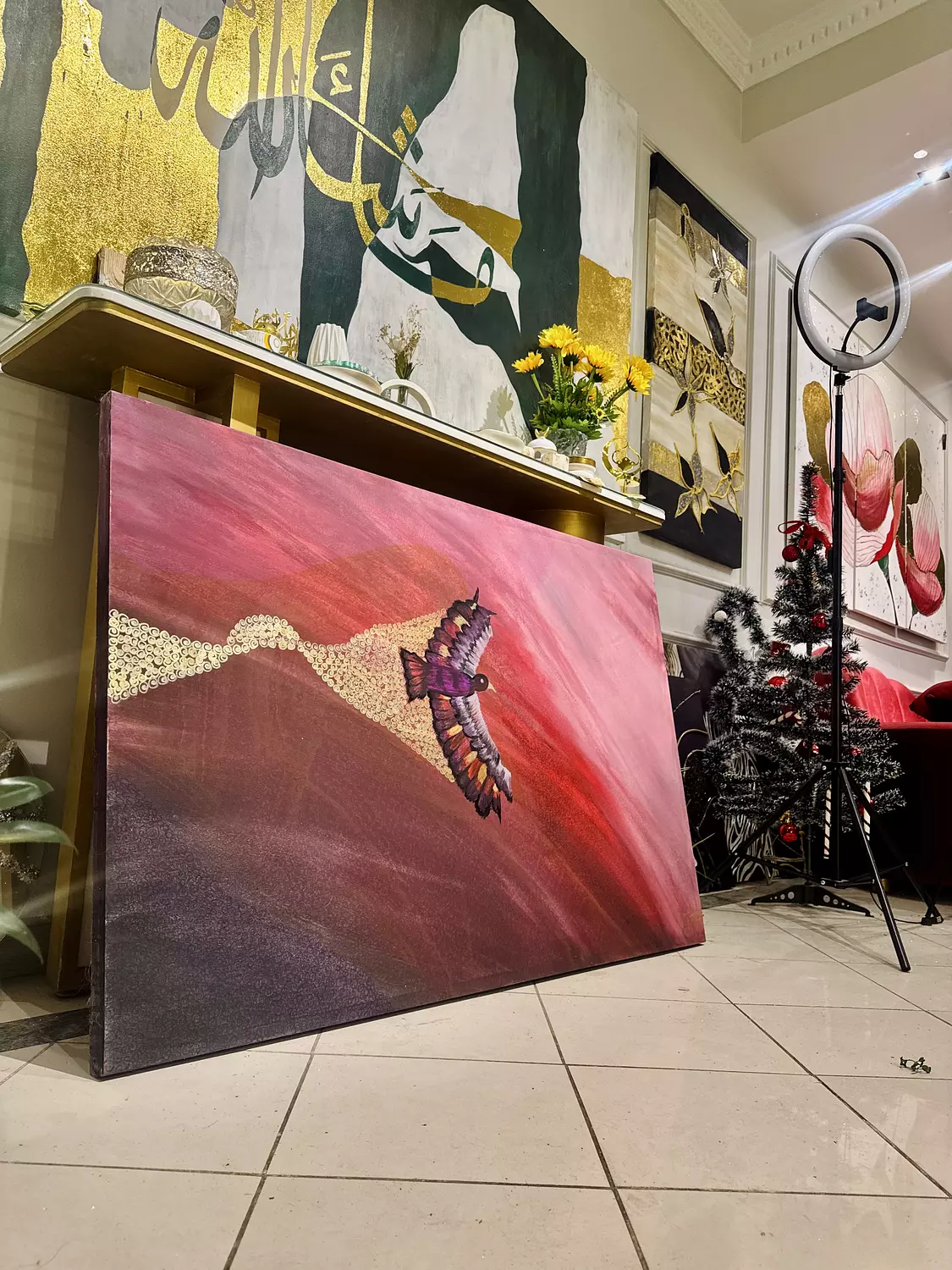 Red bird wave 120x80  1