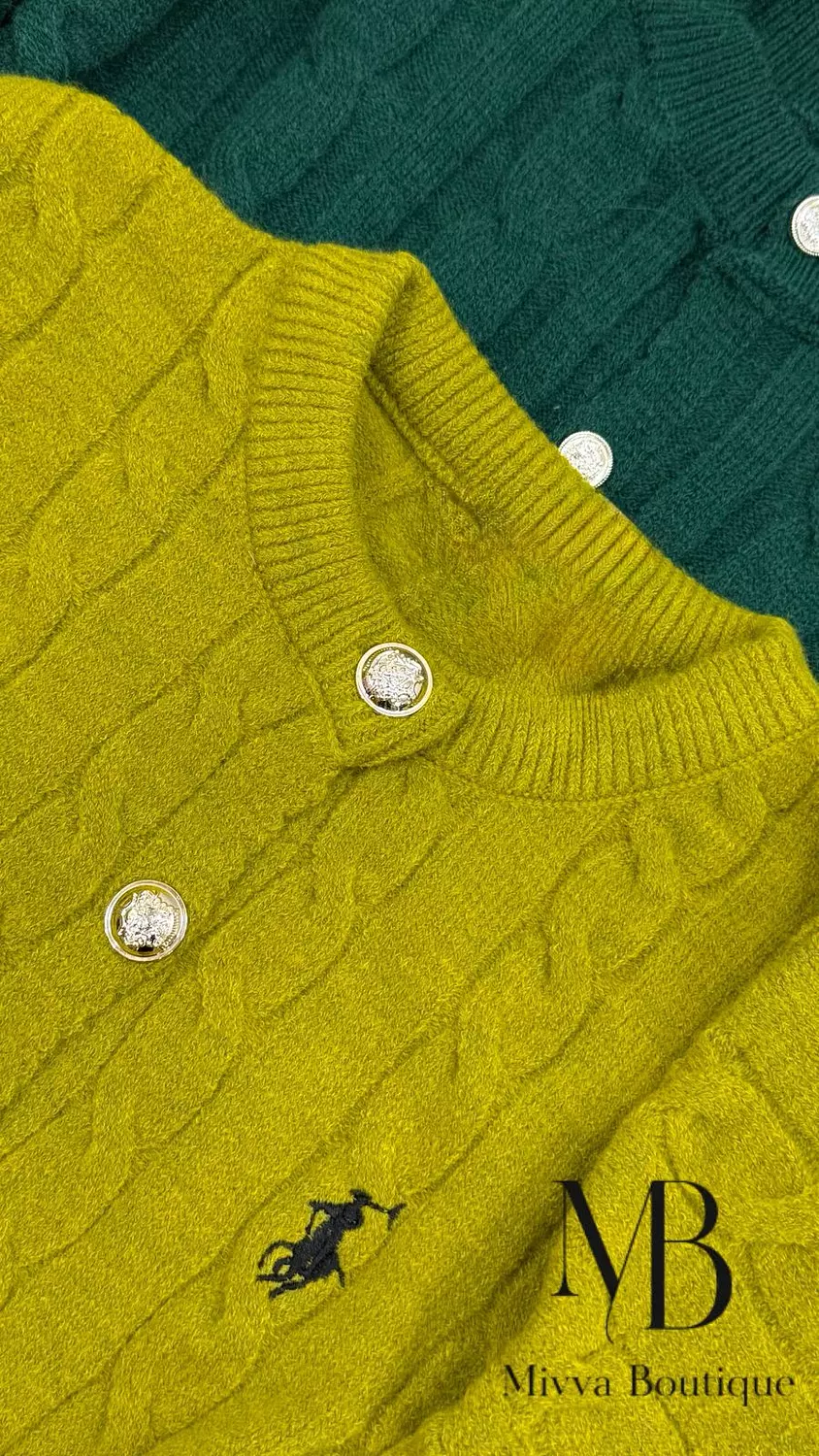 Soft Polo-Embroidered Cardigan * 6