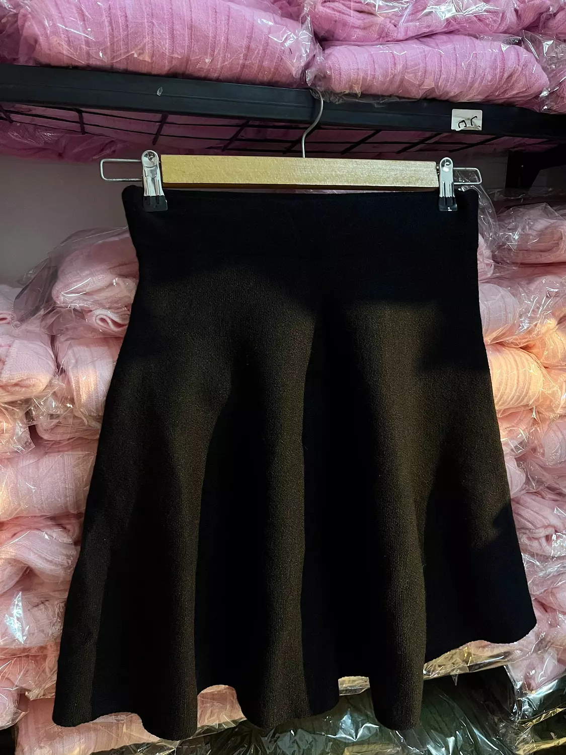 Women's Short Skirt - Knitted Wool (Broken/Textured Weave)  image