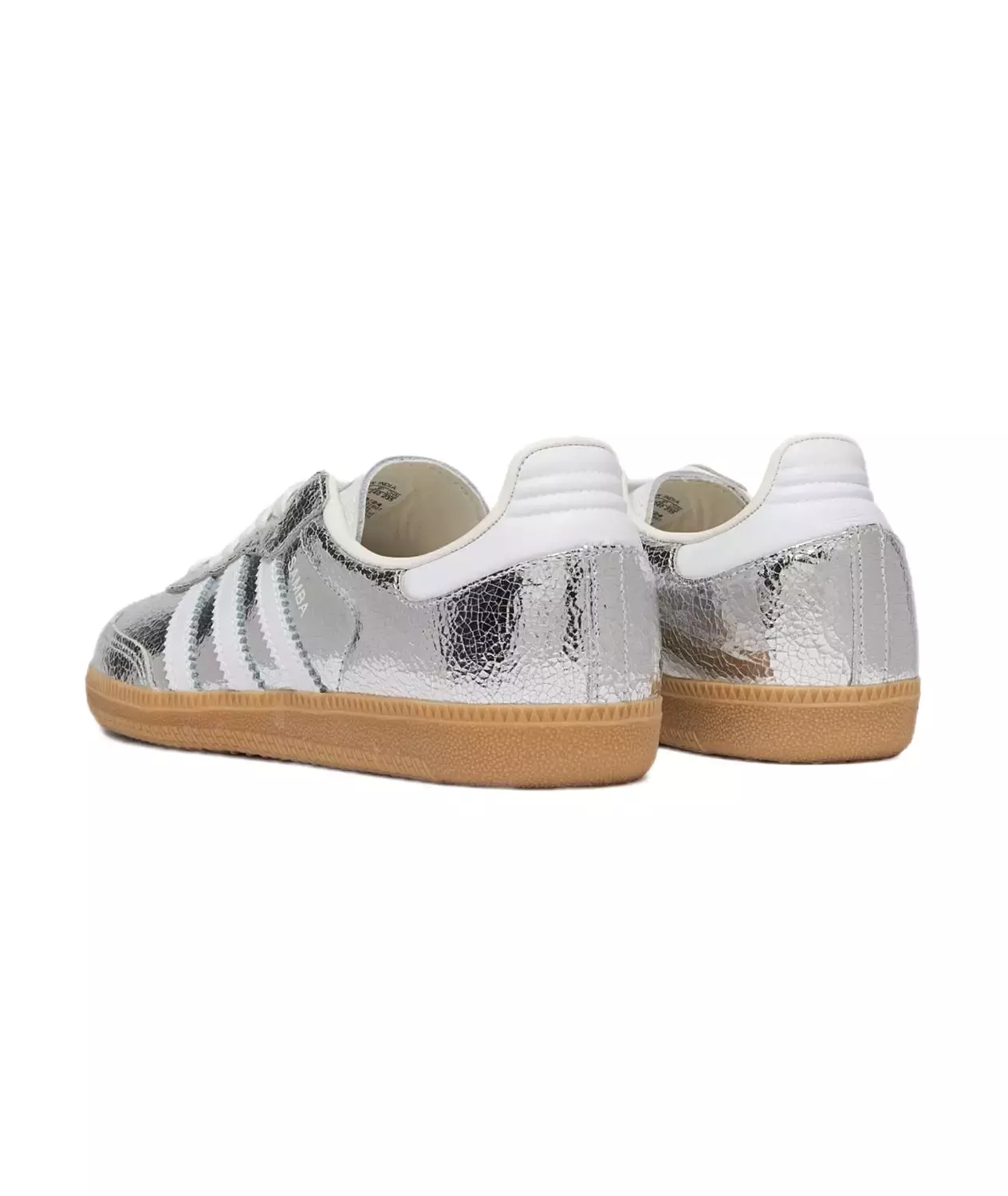 Adidas Samba - Silver Metallic Cracked Leather  hover image