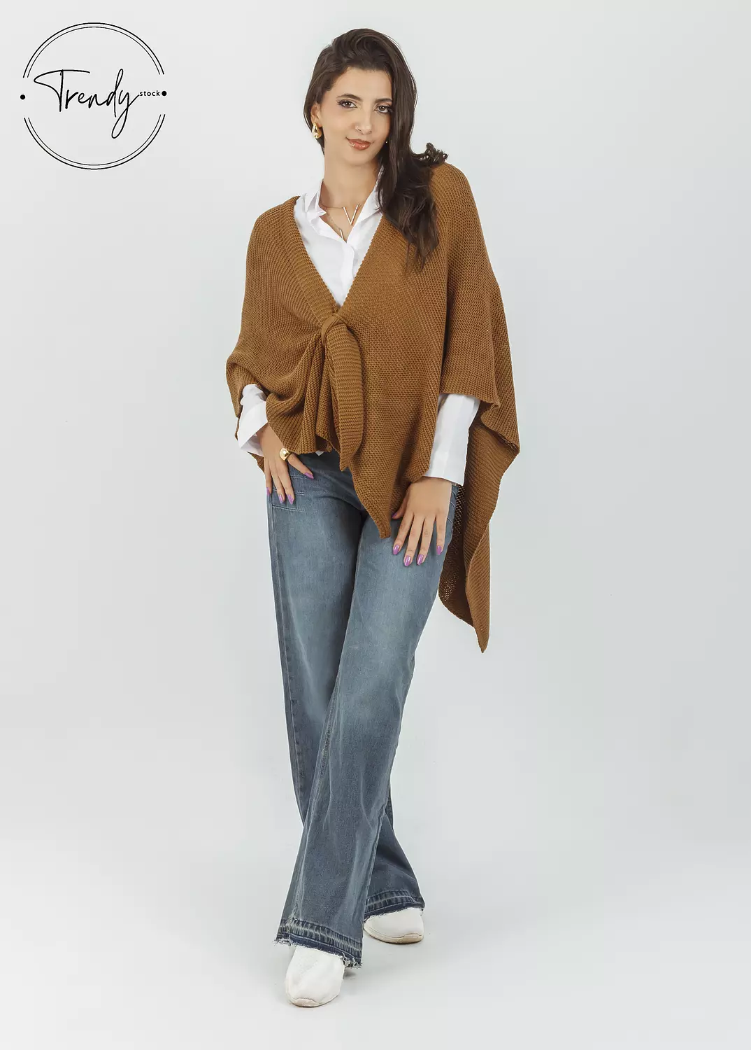 Knit Tie Shawl Polly image