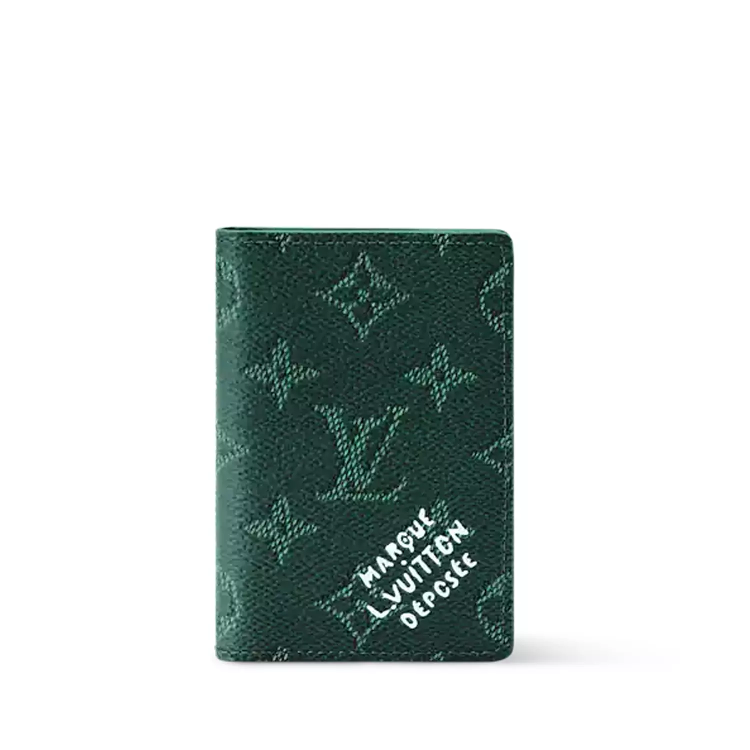 Louis Vuitton Pocket Organizer in green Monogram Heritage coated canvas. image