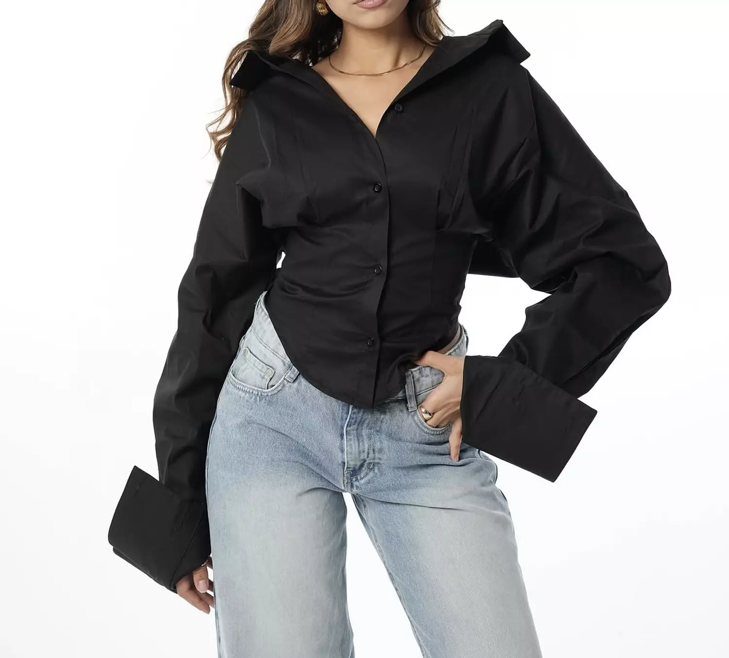 Corset back string shirt 5