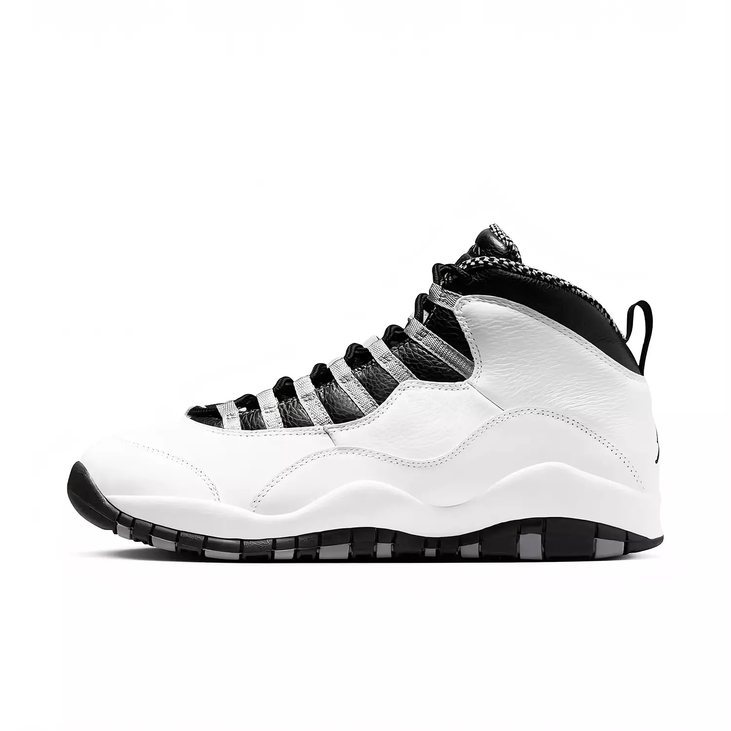 Jordan Air Jordan 10 Retro Trainers White Black Light Steel Grey Dark 4