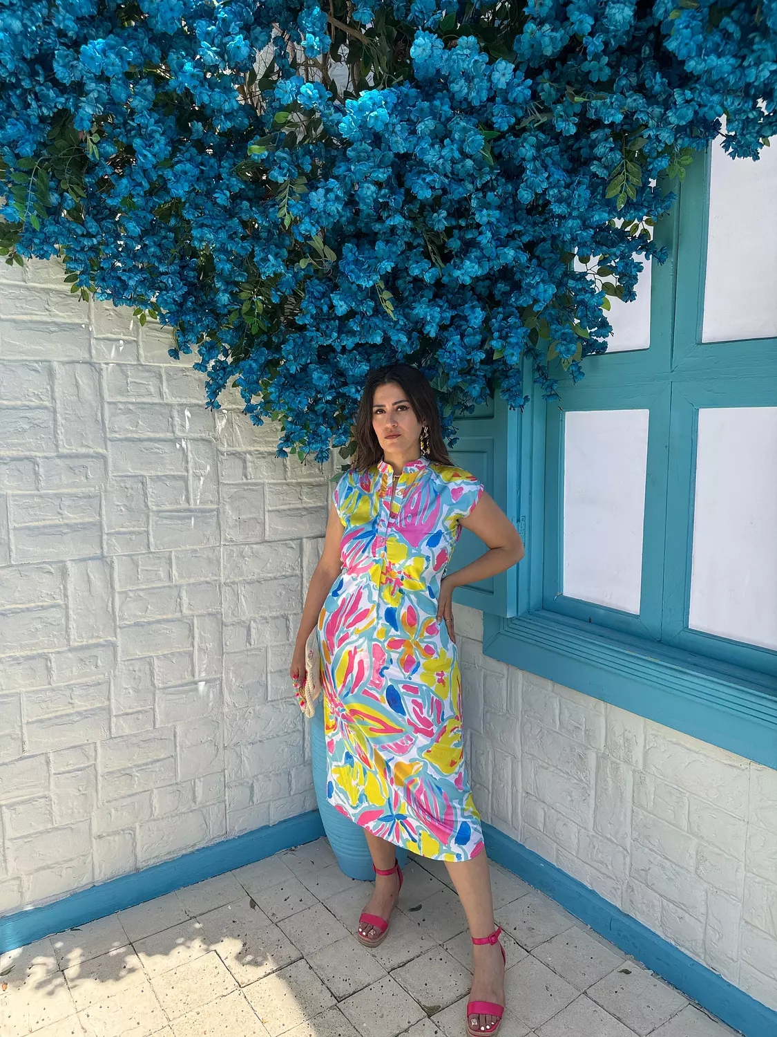 summery printed dress 14