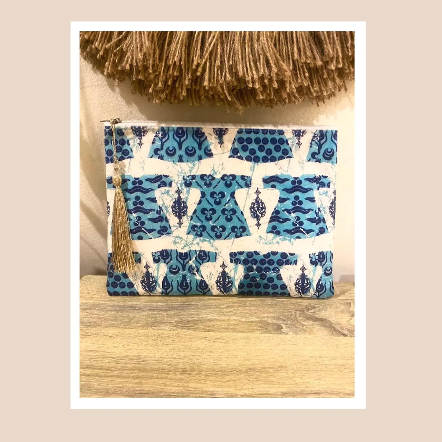 The Blue Kaftan Gold Tassel Pouch 9