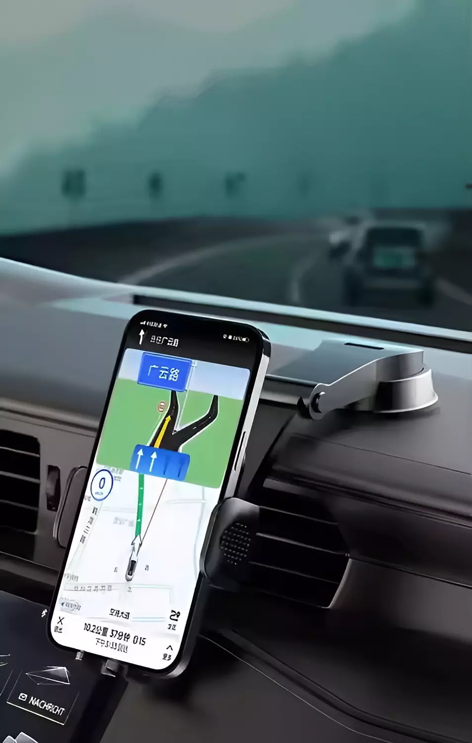 VABI D15 Car Phone Holder - Adhesive Mount and 360-Degree Rotation 2