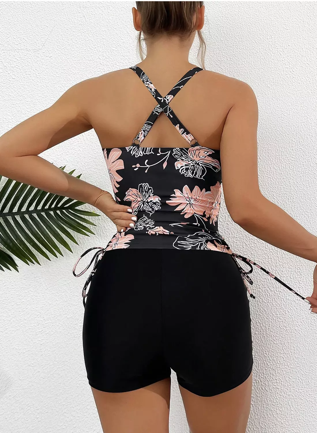 Summer Beach Floral Print Drawstring Side Tankini hover image