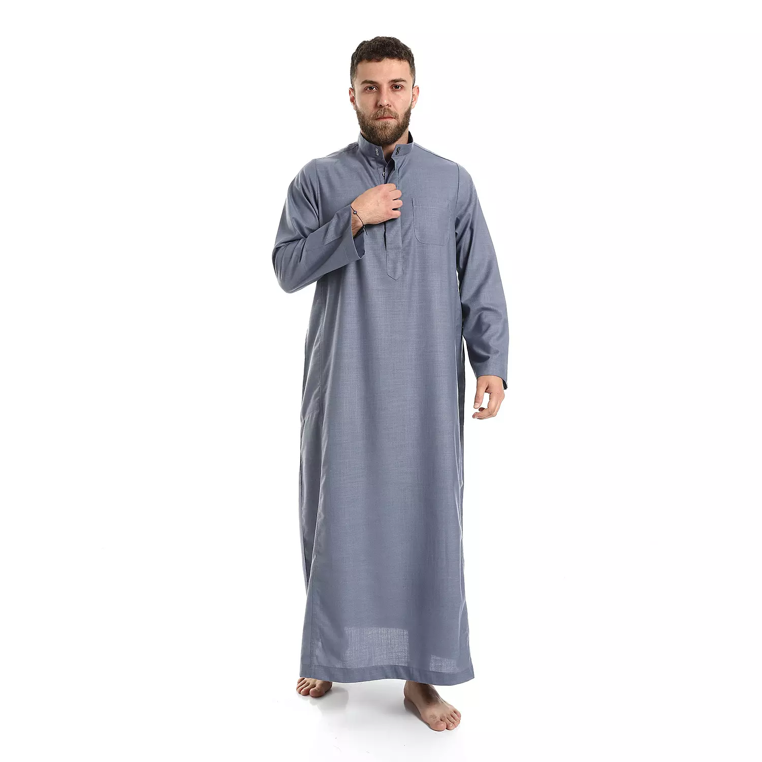 Men Galabeya -2396-Dark Grey