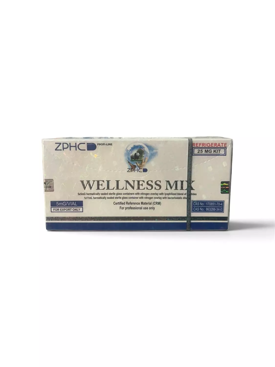 Wellness Mix ZPHC — 25 mg (Ipamorelin 2.5 mg + CJC-1295 2.5 mg) — 5 vials × 5 mg image