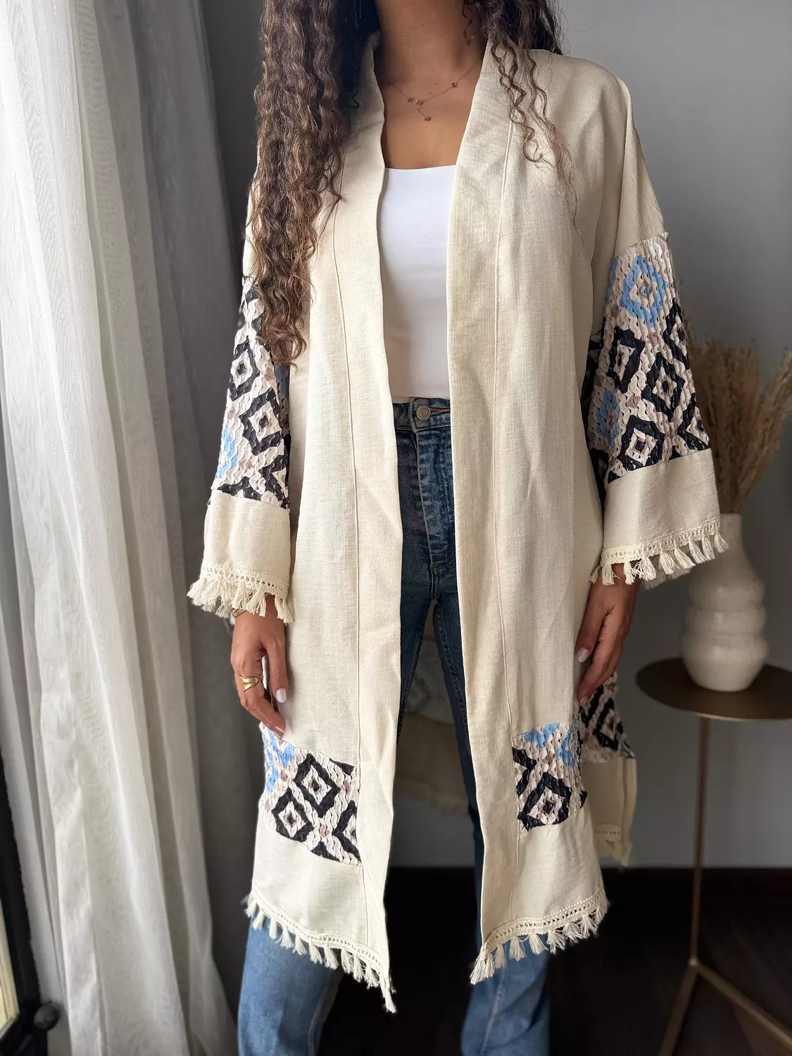 Bohemian Breeze Kimono - Beige 5
