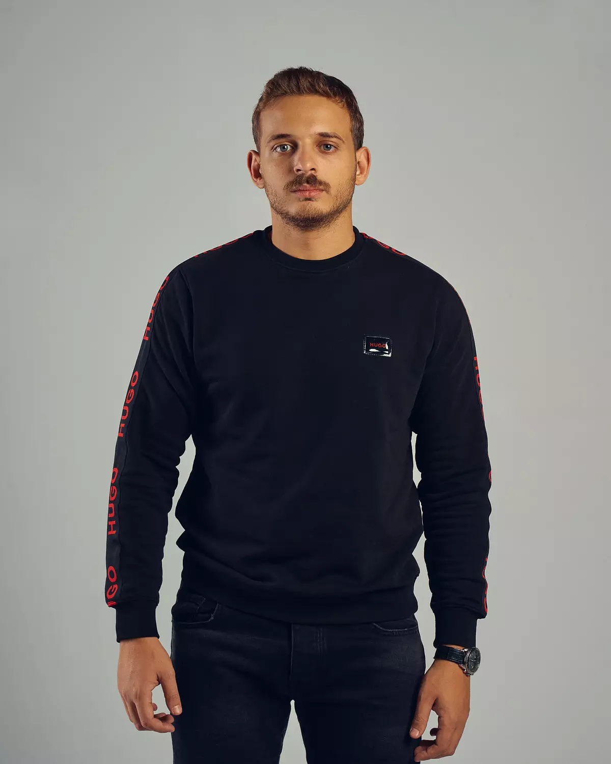 Hugo Rounded Neck Sweat Shirt image