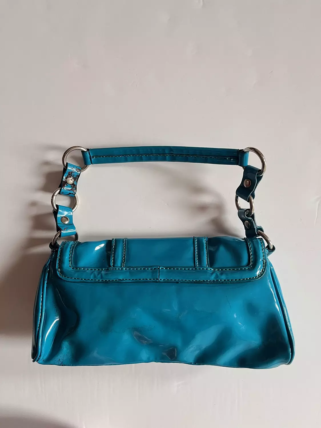 Coolest Blue leather bag hover image