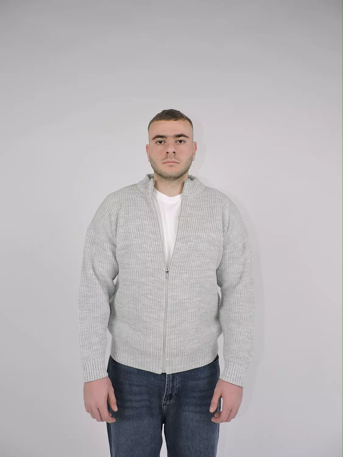 Gray knitted sweater  1