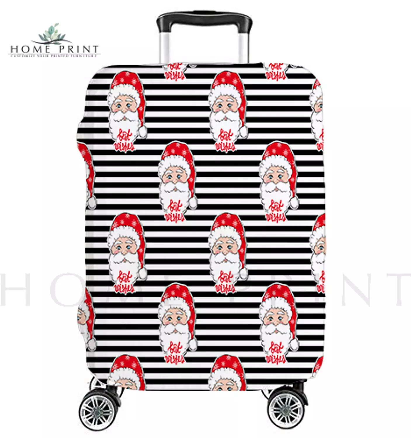 Suitcase Lycra Cover - Santa Claus - Christmas  Design  image