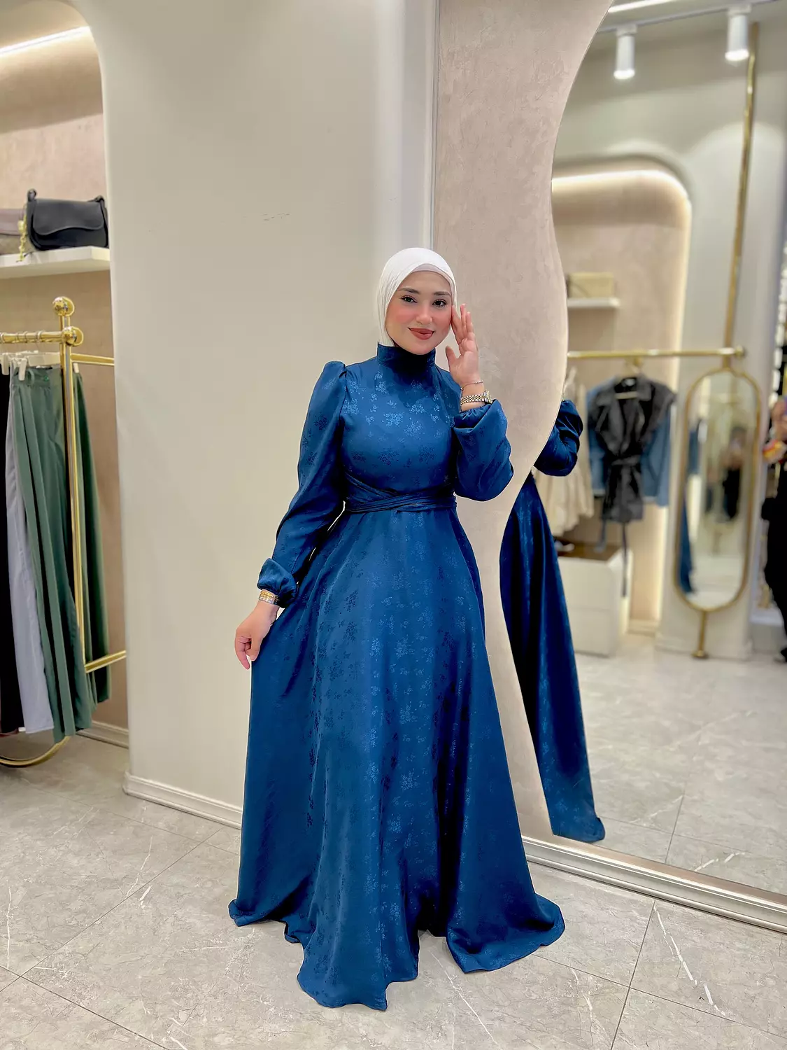Teal Luxe Dress image