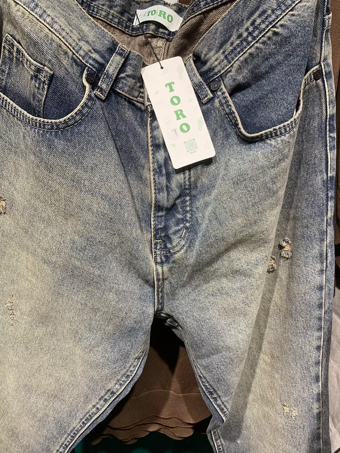 Denim with wash effect  image