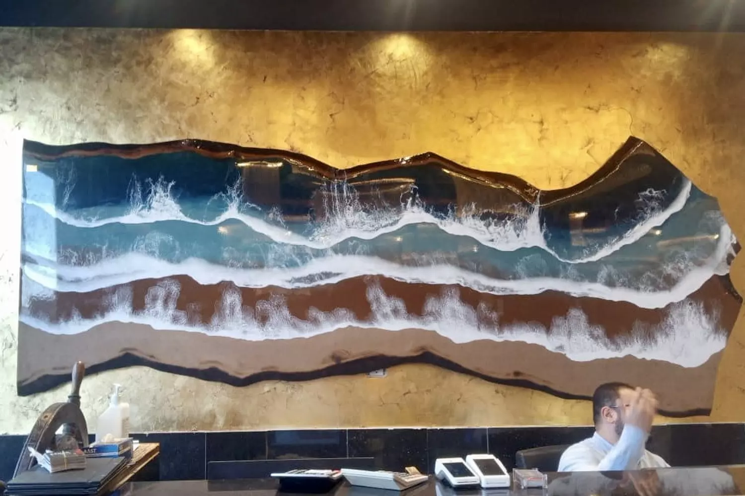<h4 style="text-align: center">Size: 370X100 CM</h4><h4 style="text-align: center">Asmak restaurant</h4>