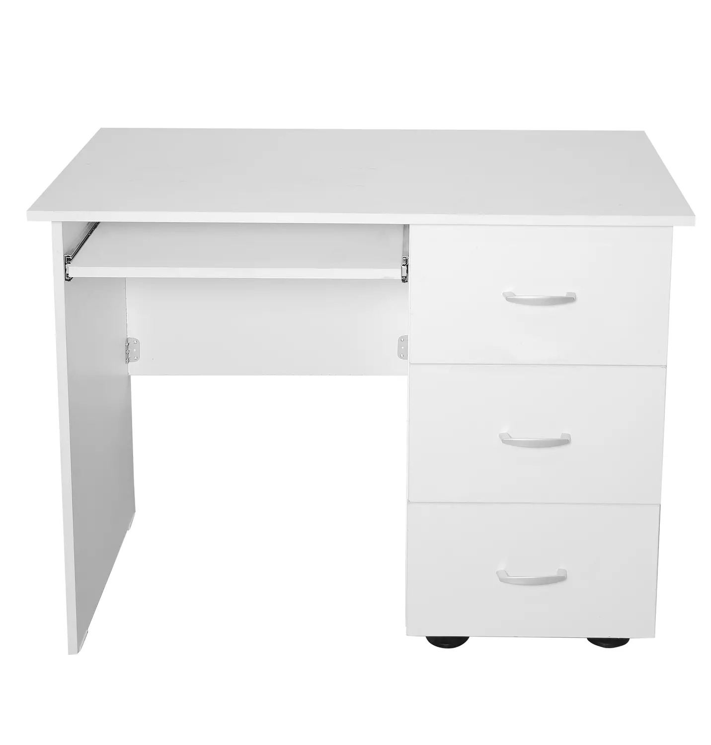 Office 100 cm white computer 3 drawers 1