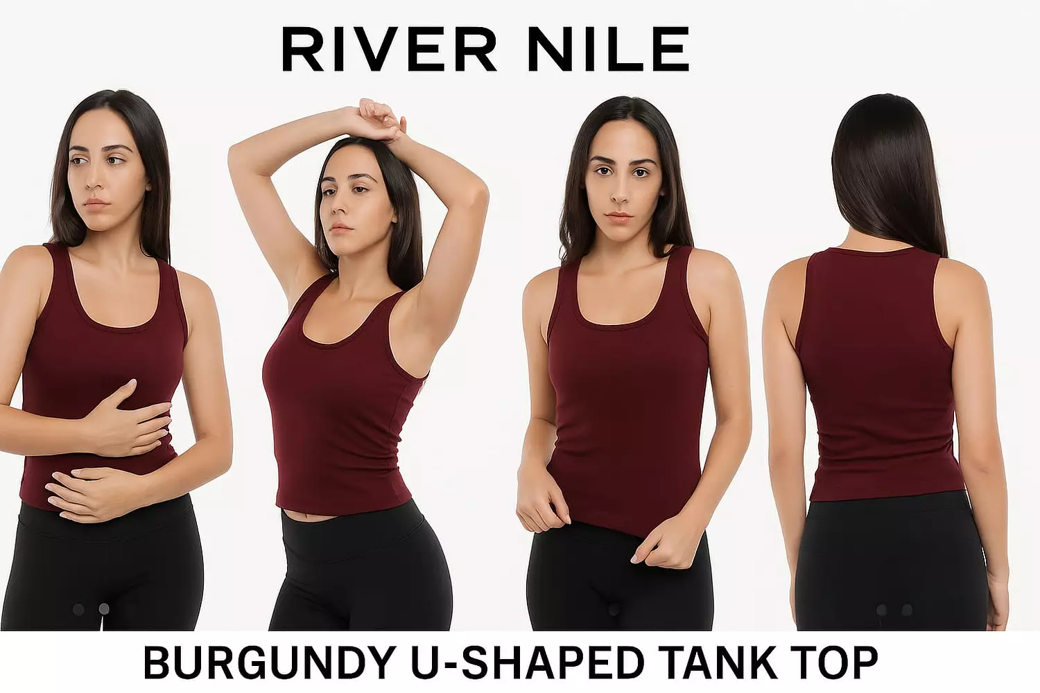 U- shaped tank top - Burgundy – bold, confident edge 4