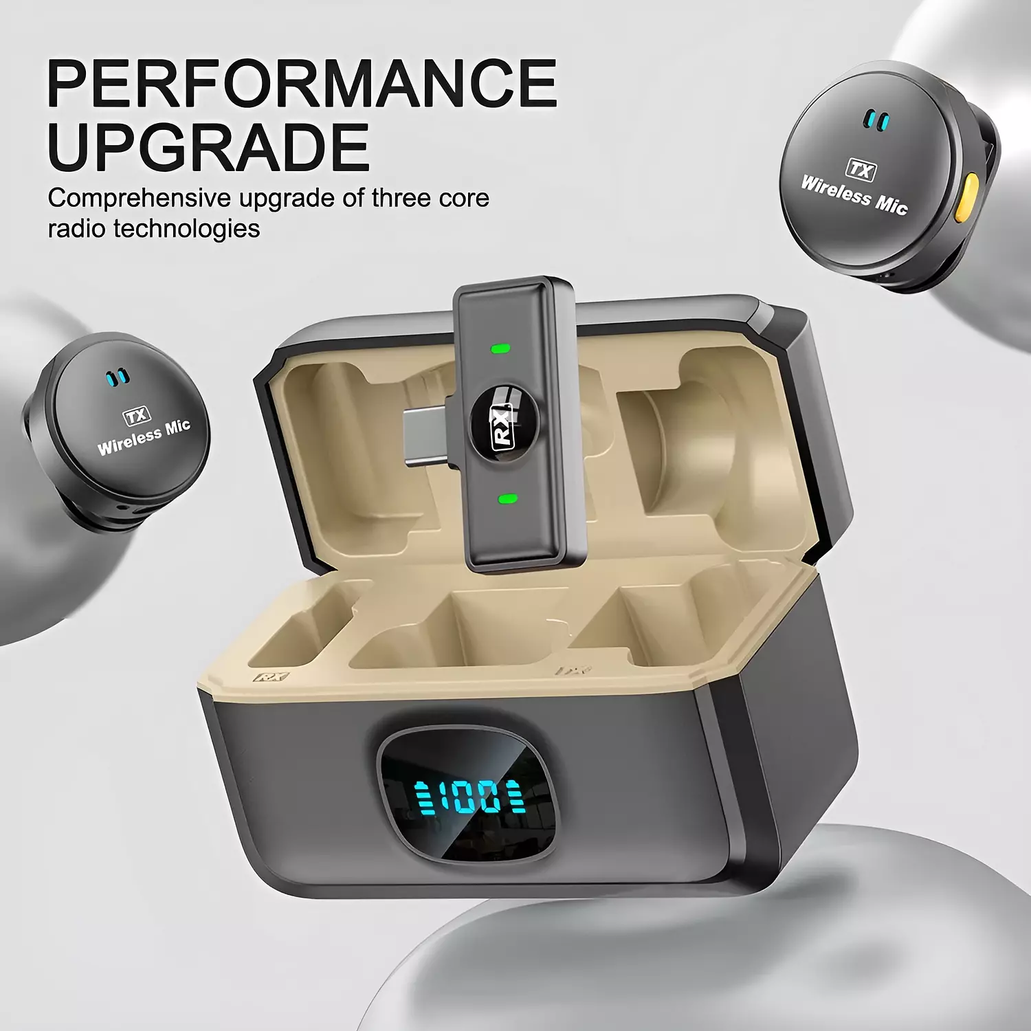 High-Sensitivity 2.4G Wireless Magnetic Microphone – Supports Instant Connectivity 5