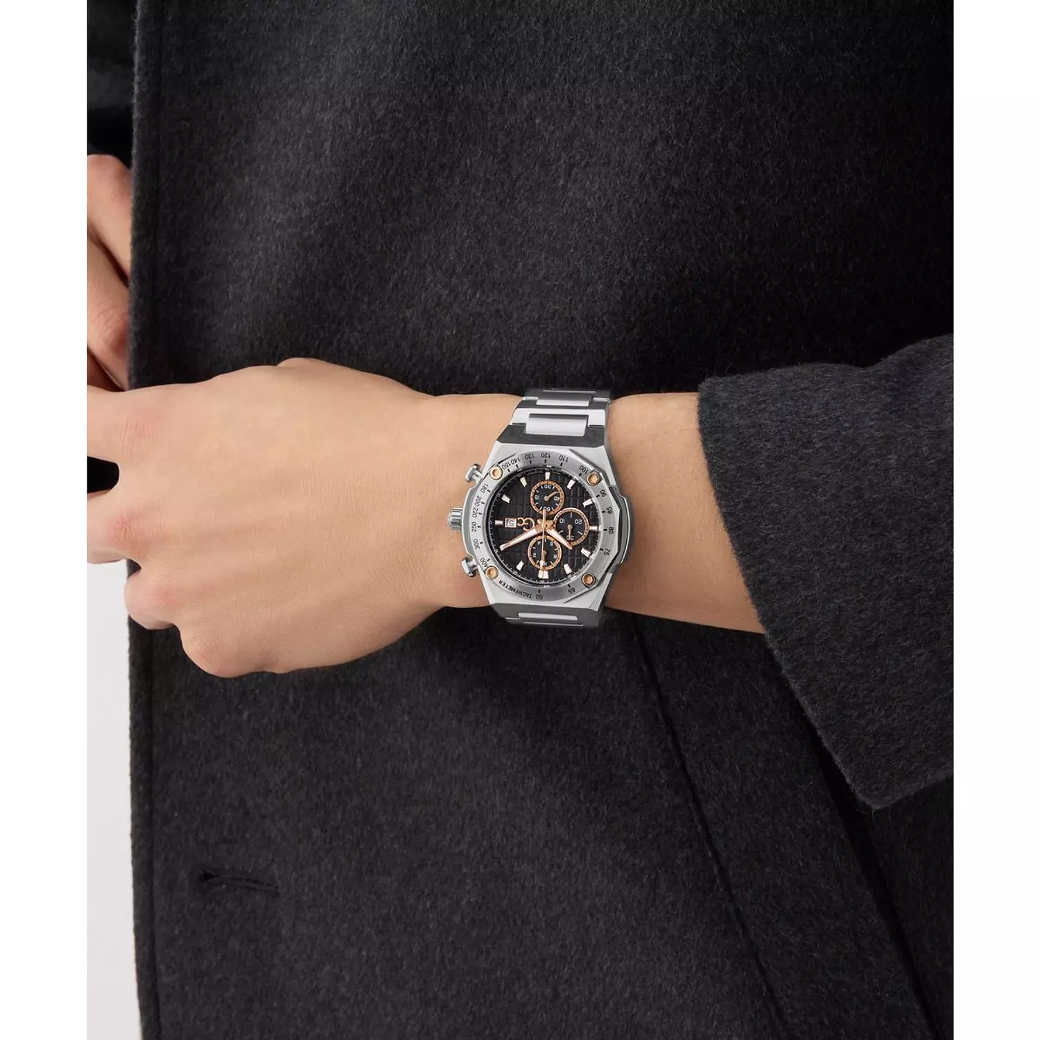 Gc Idol Sport Chrono Metal Men Watch Silver Stainless Steel Bracelet 7