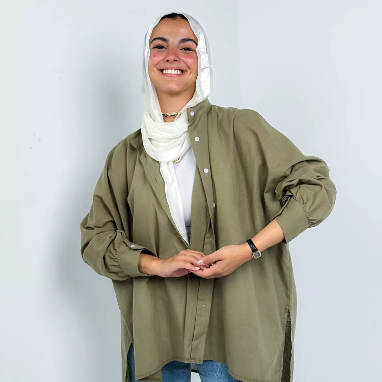 Long Shirt -Olive image