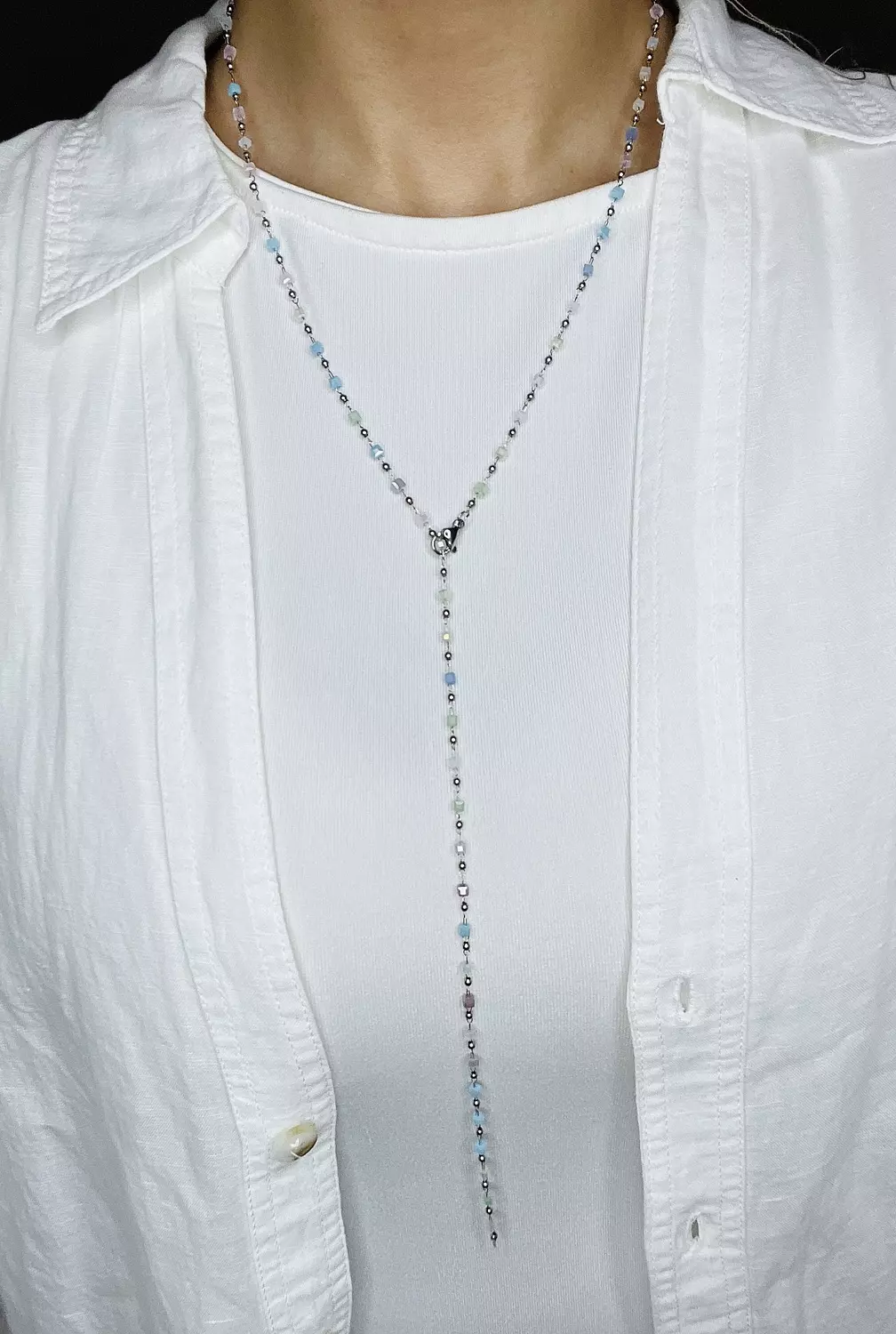 Silver Drop Necklace 1 image