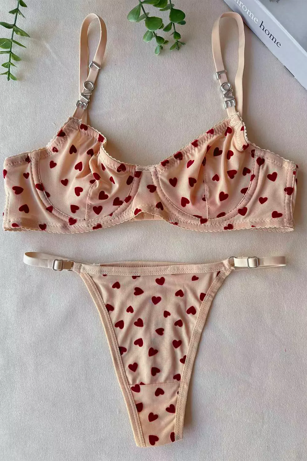 Mesh Hearts Lingerie Set 6