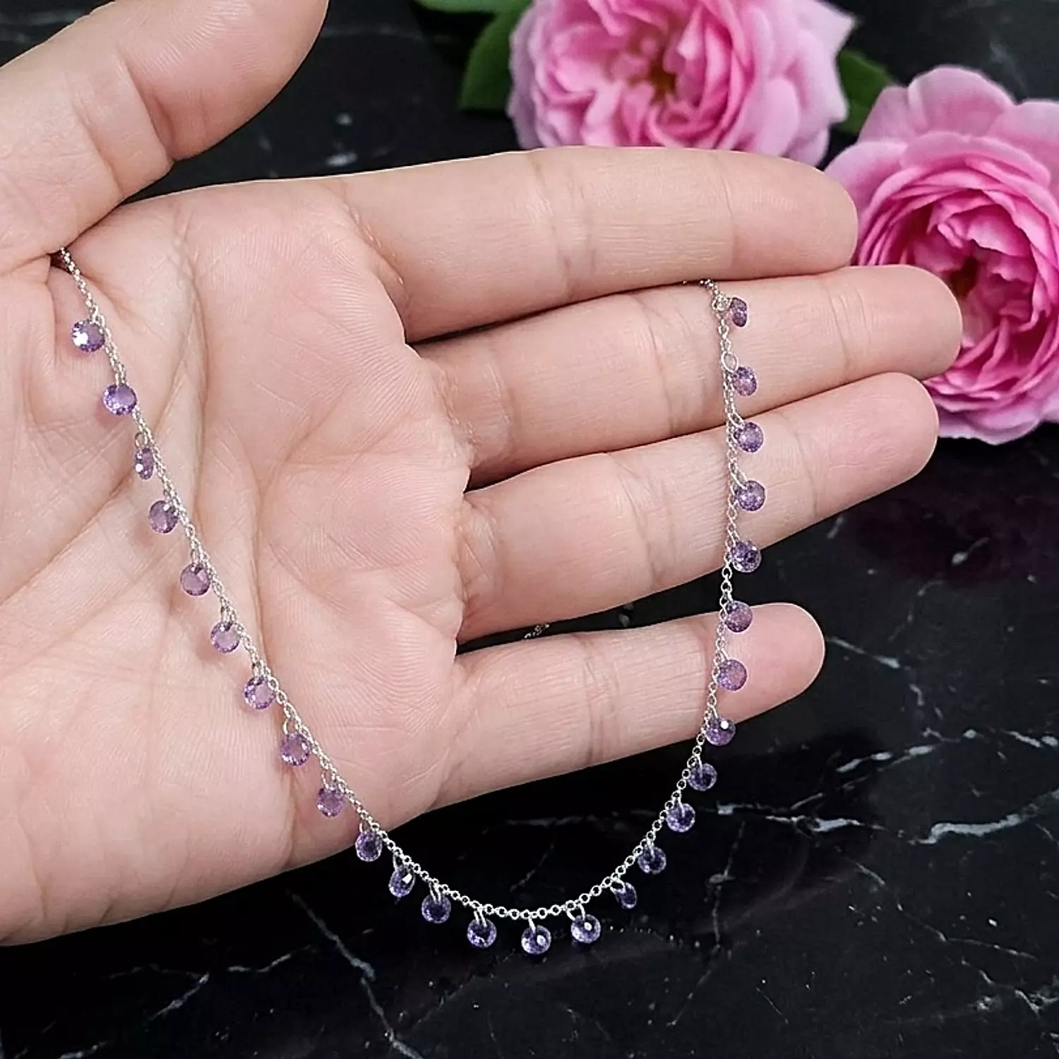 Purple stylish necklace image