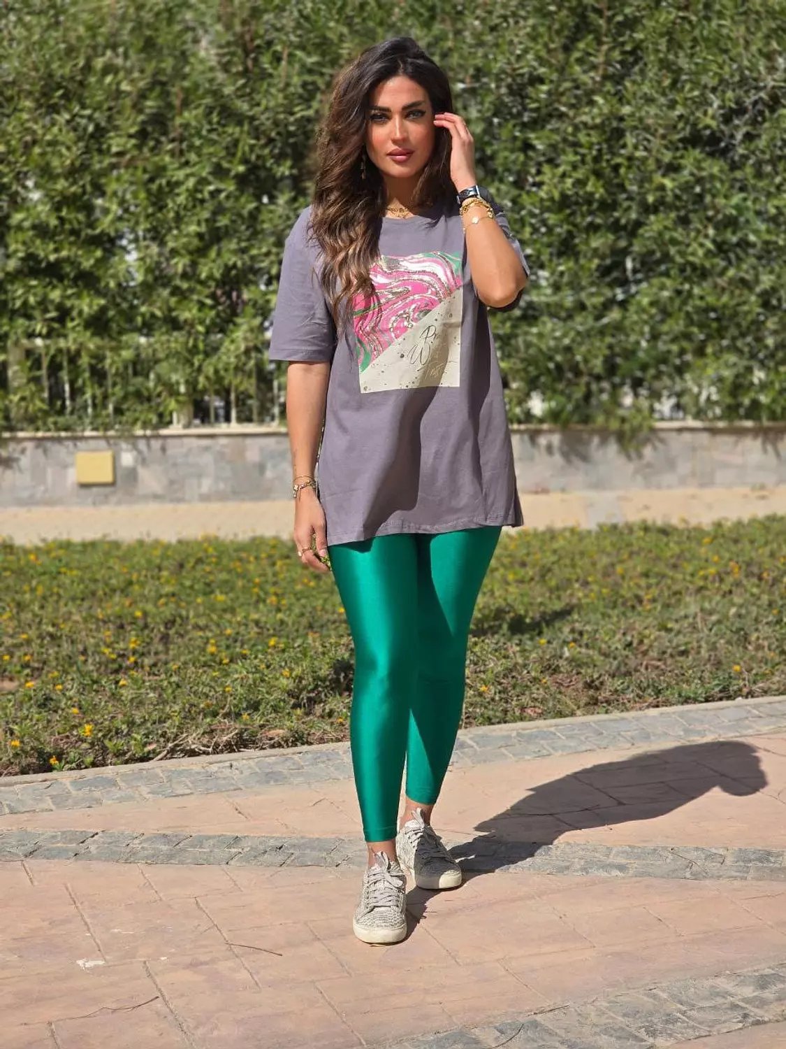Plus Size Metallic leggings 4