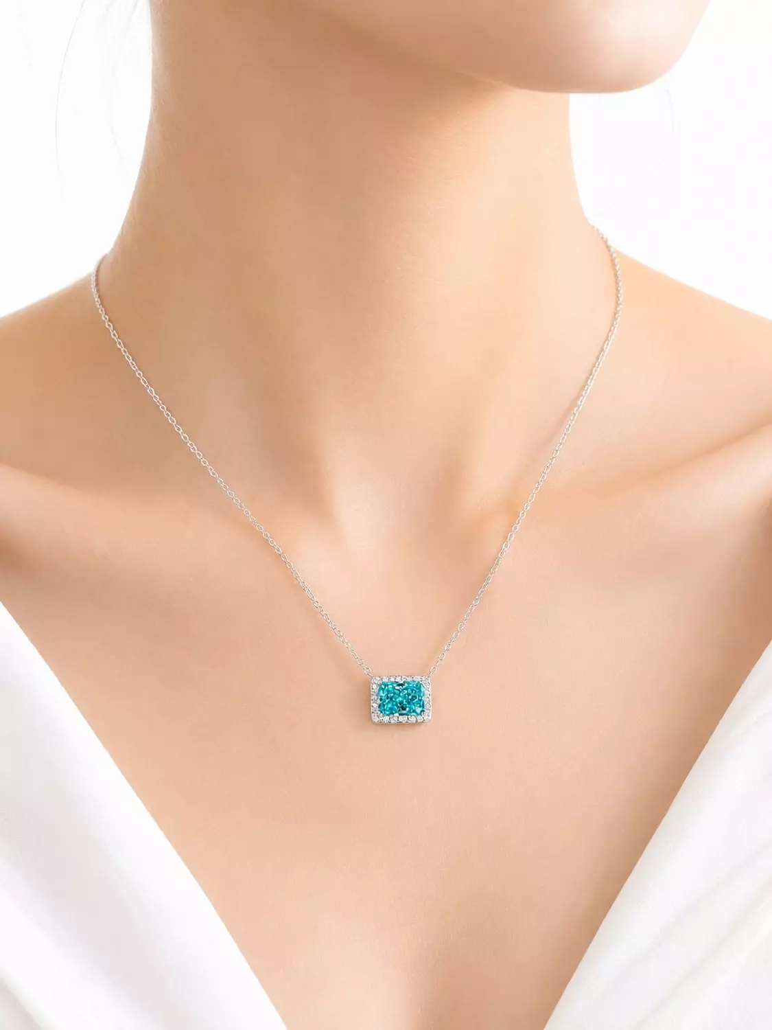  Silver Necklace Turquoise image