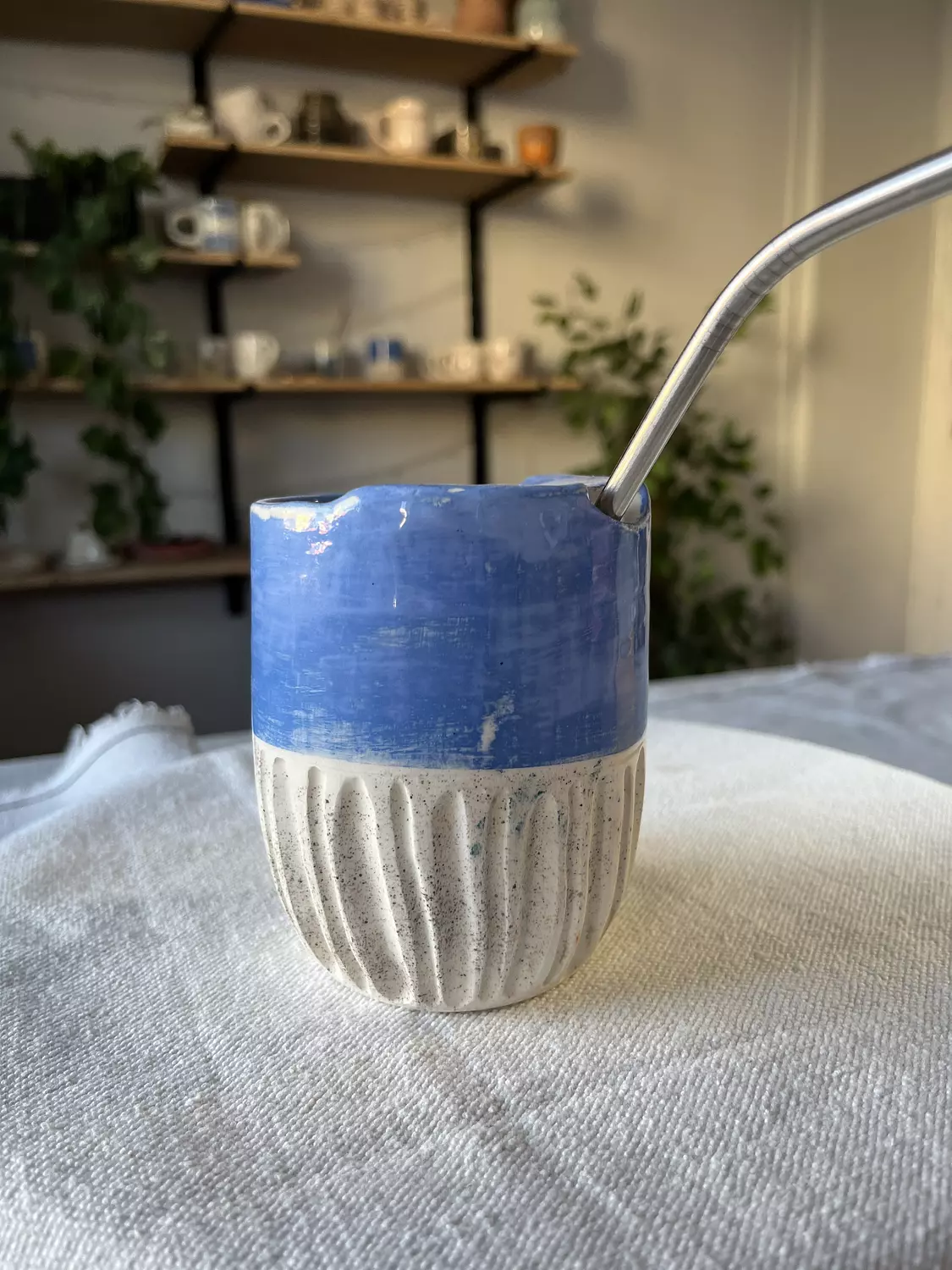 Blue Straw Cup 1