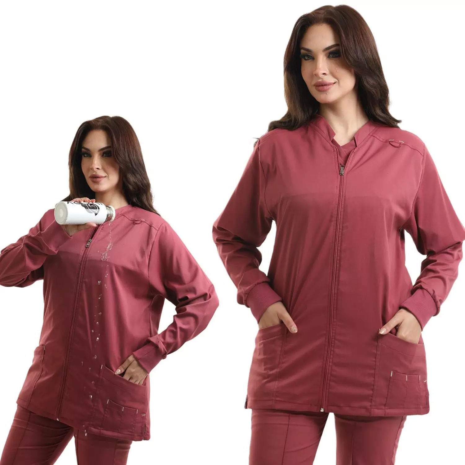 Maroon New Flexi Lab Coat image