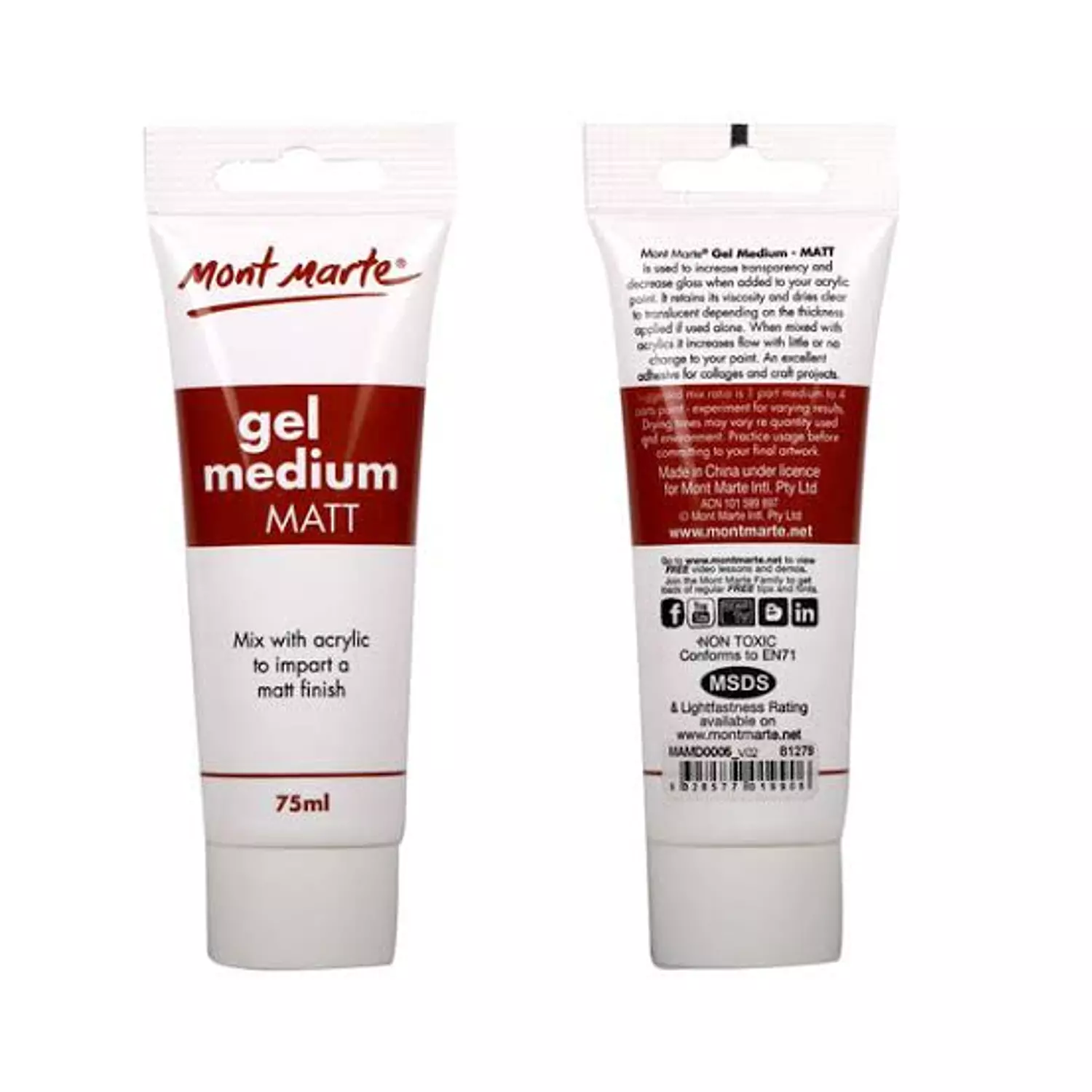 Mont Marte Gel Medium Matt&Gloss For Acrylic color  1