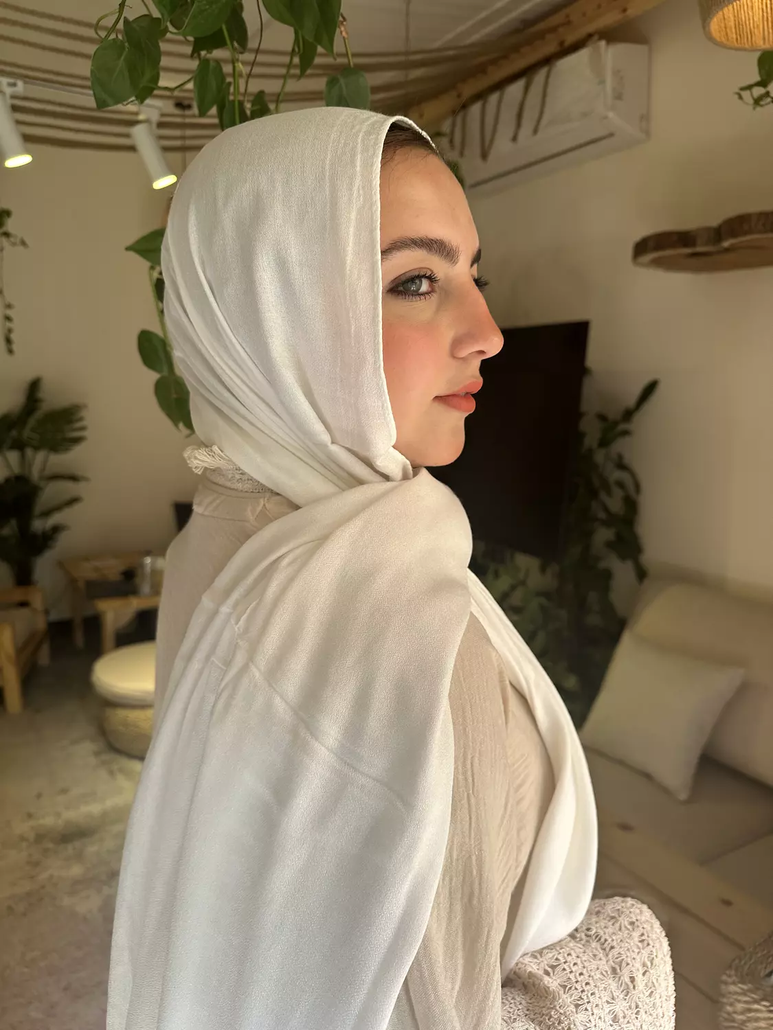 Crinkle Modal In Off White 1