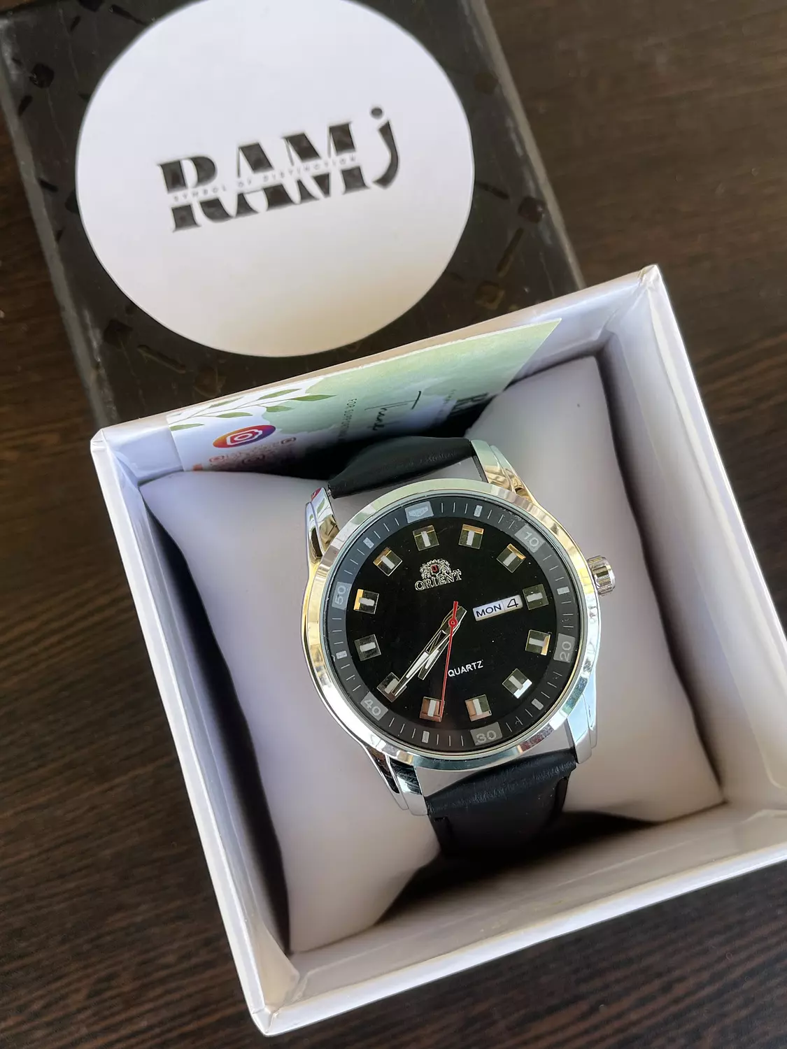 Black leather orient hover image