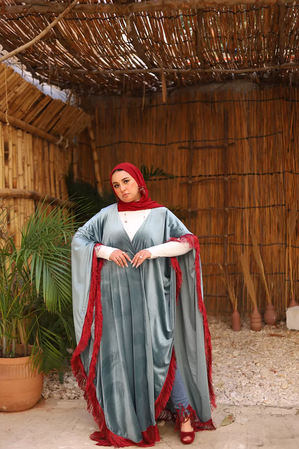 Velvet Tassels Kaftan  9