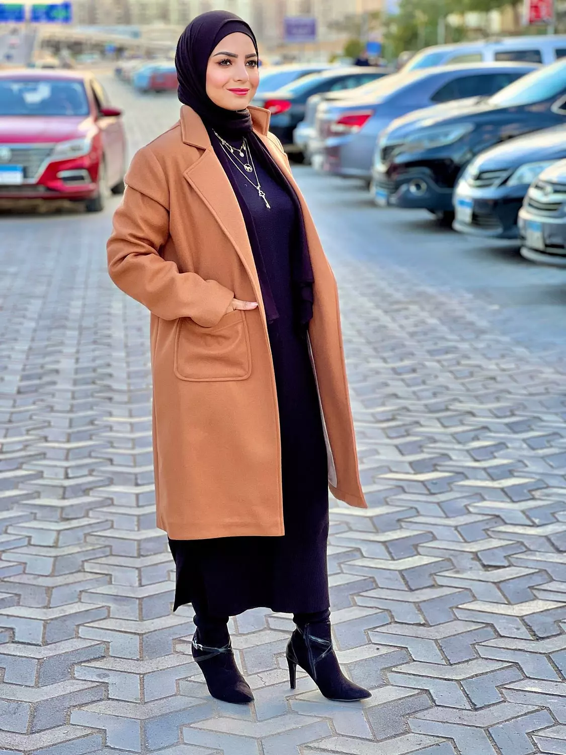 Baize Winter Coat - Camel Brown 4